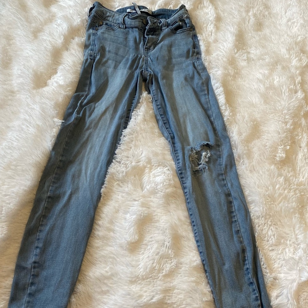 Celebrity Pink Blue Ripped Jeans
